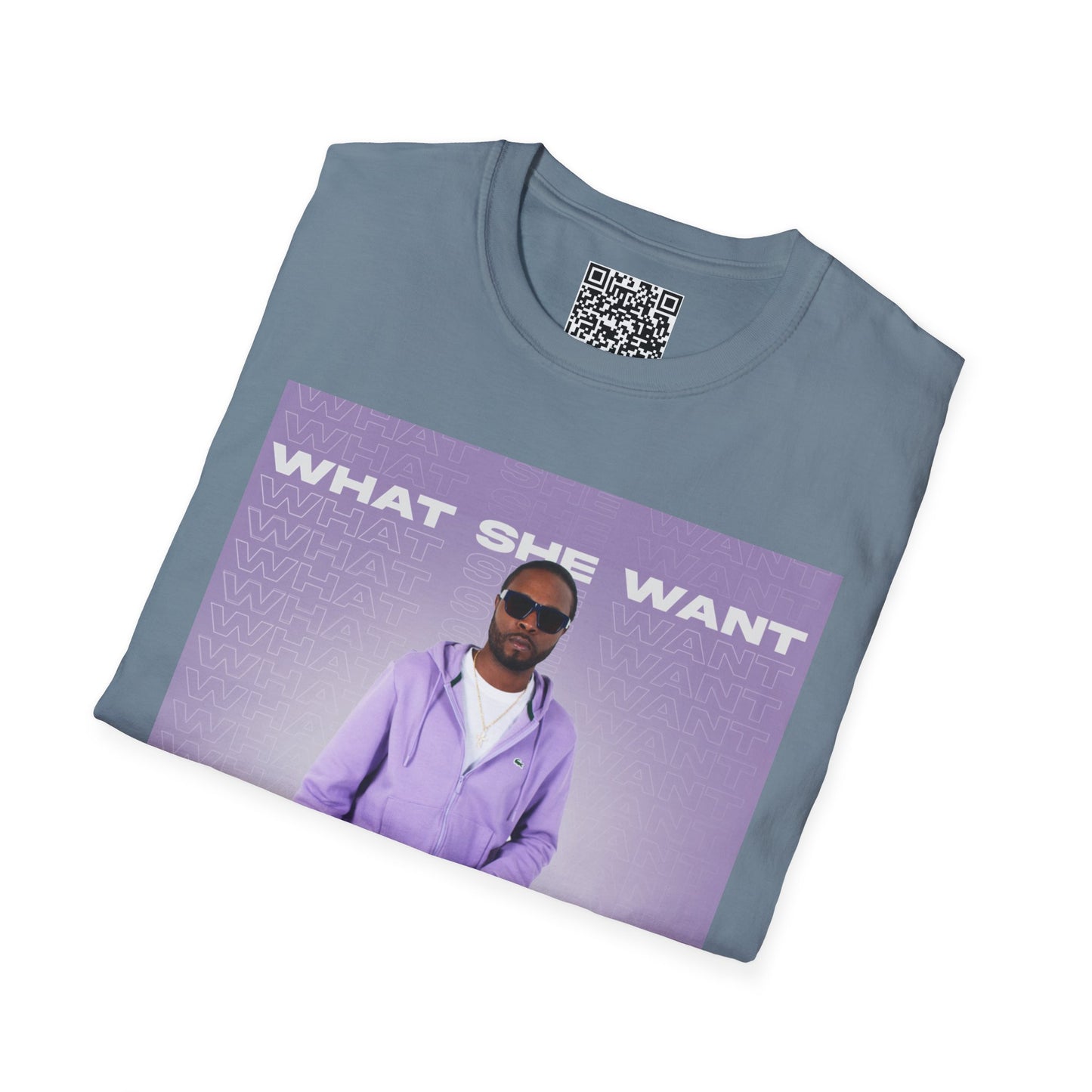 'What She Want' with QR code