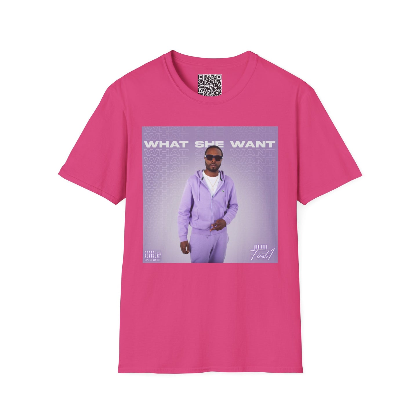 'What She Want' with QR code