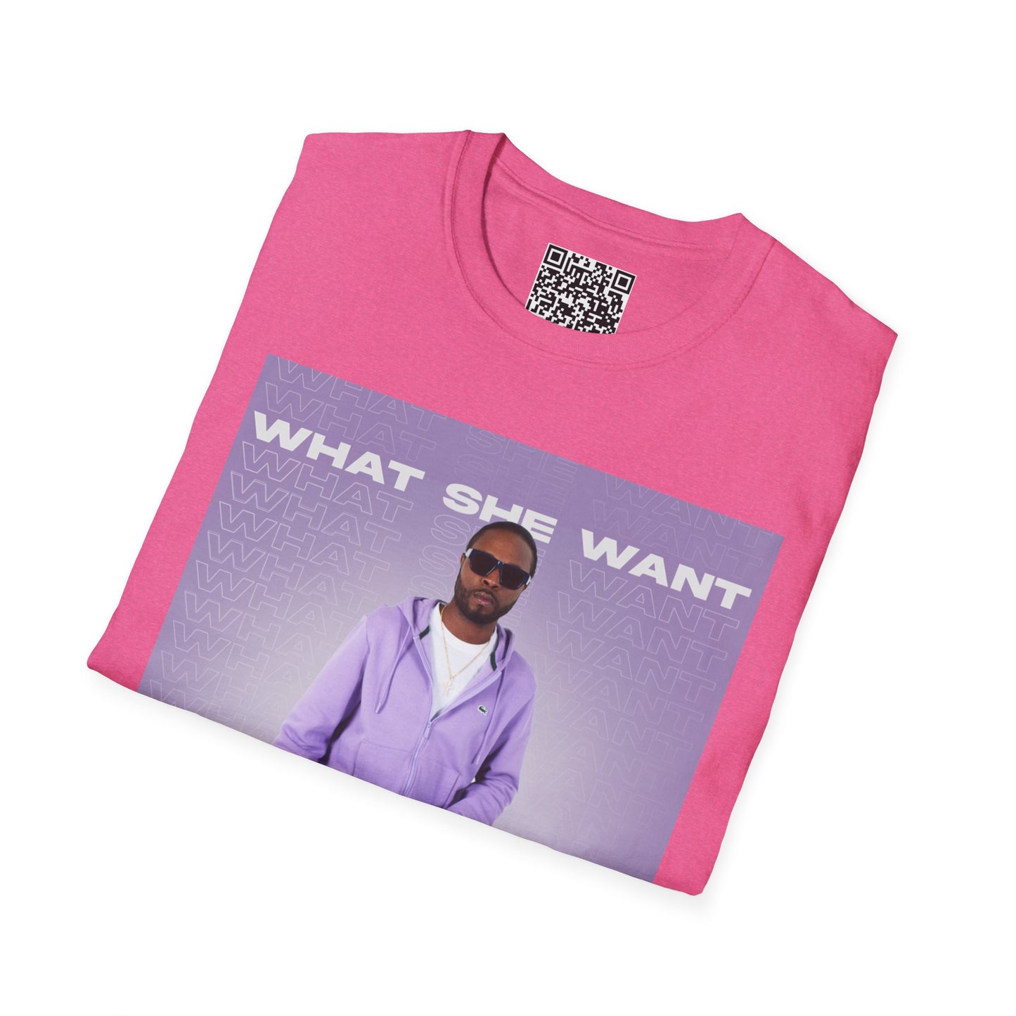 'What She Want' with QR code