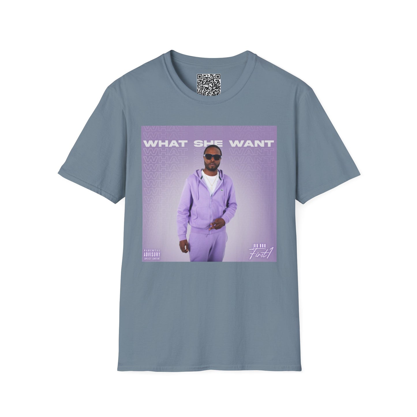 'What She Want' with QR code