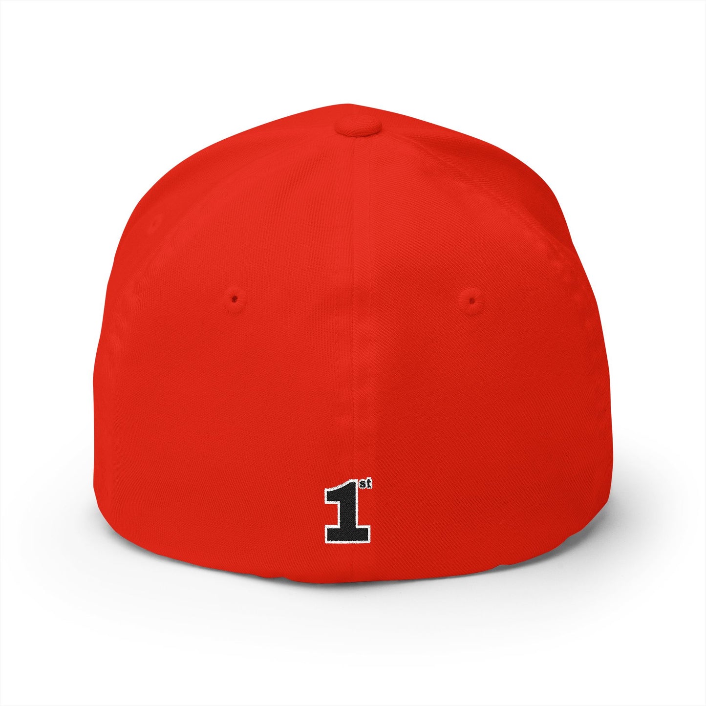 1st Embroidery Closed-Back Cap (black on ASSORTED COLORS)