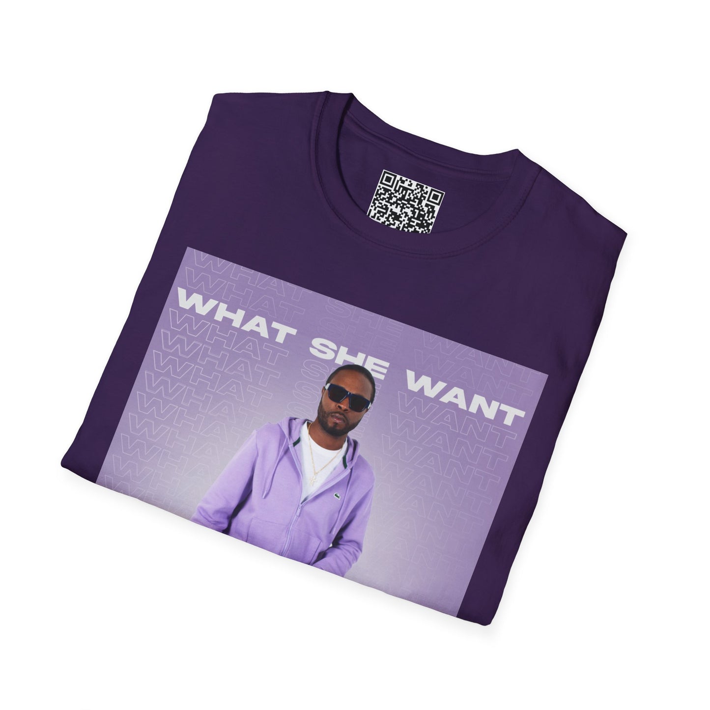 'What She Want' with QR code