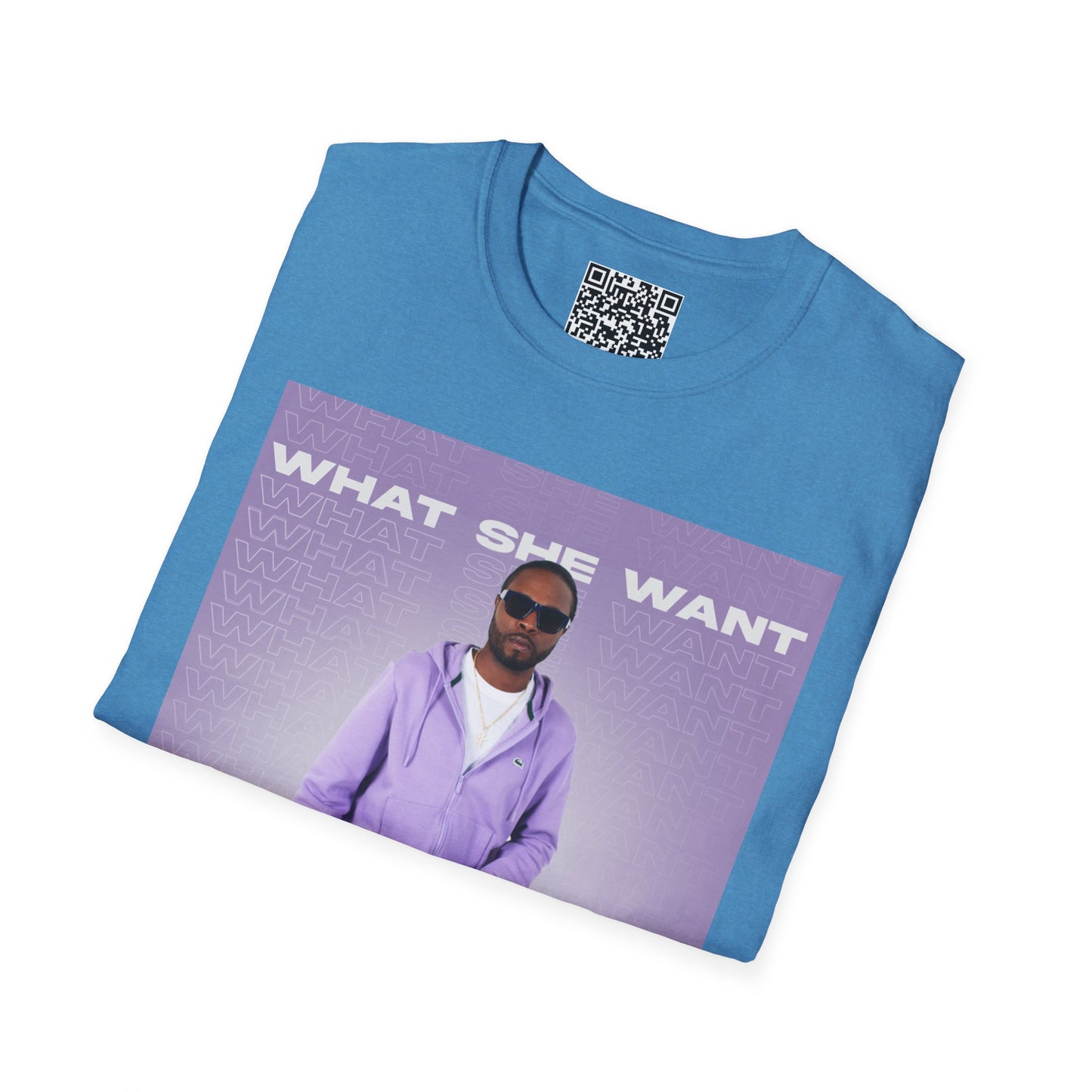 'What She Want' with QR code