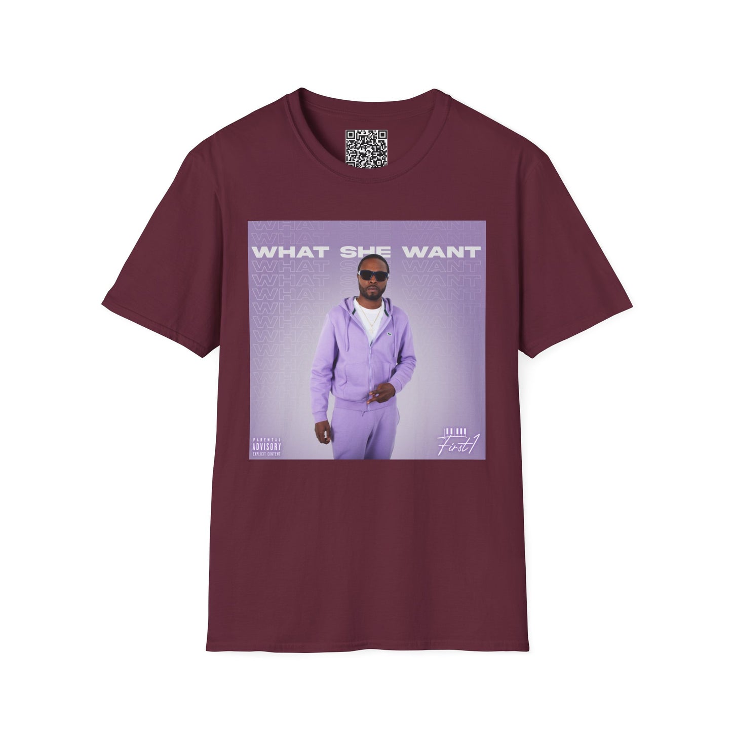 'What She Want' with QR code