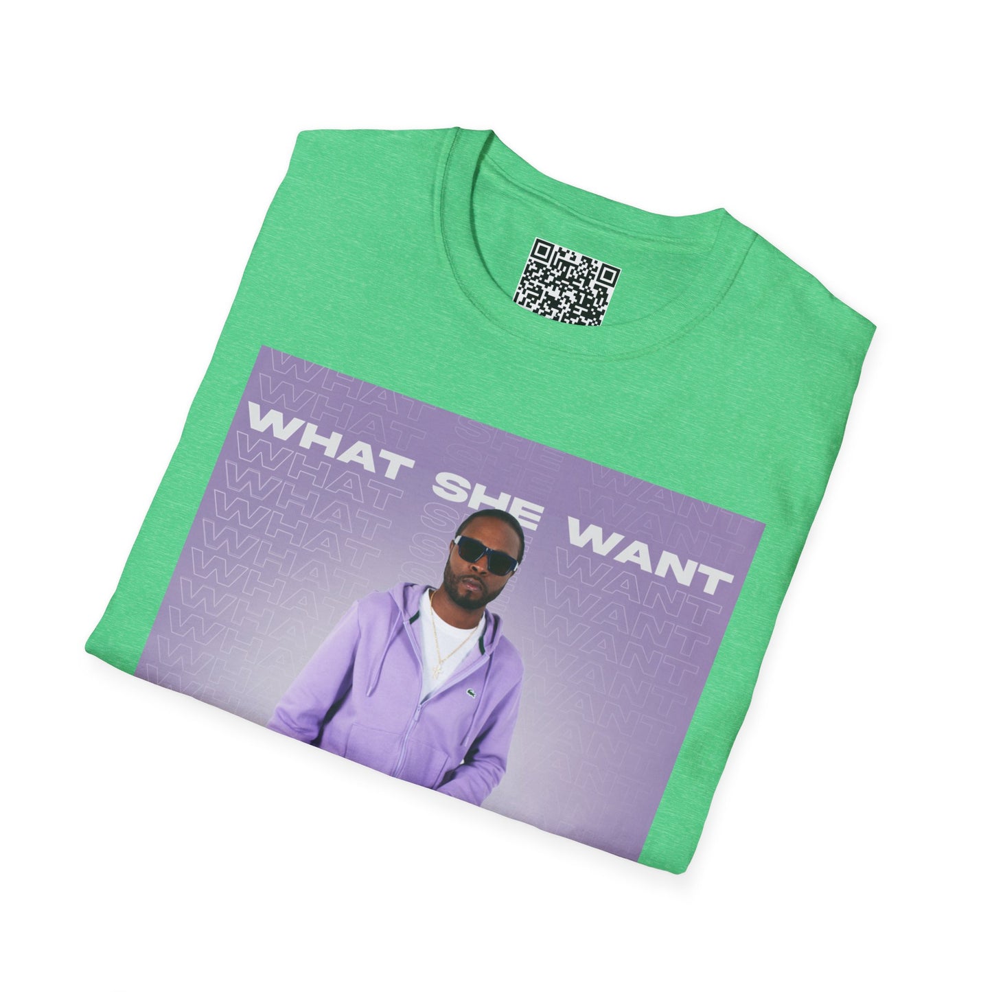 'What She Want' with QR code