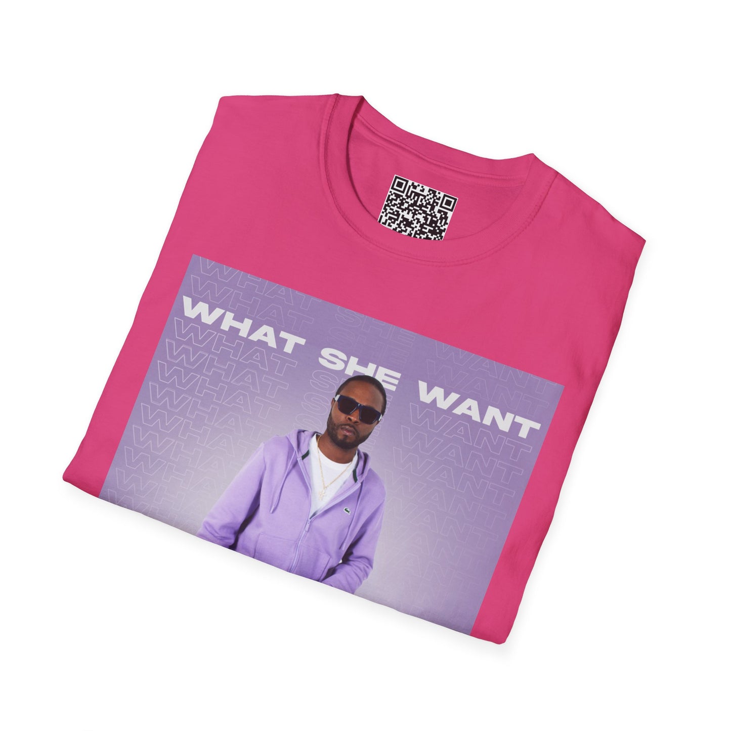 'What She Want' with QR code