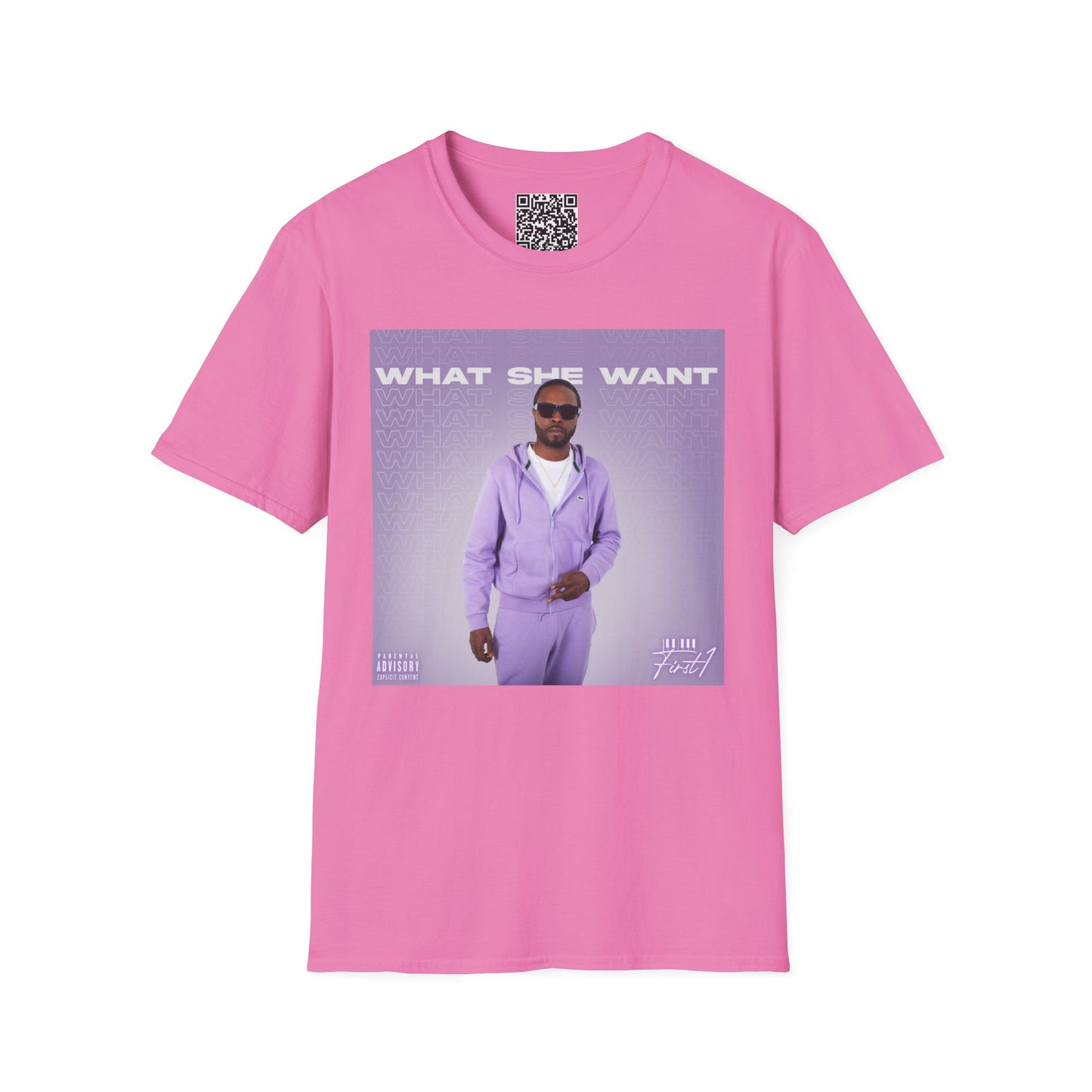 'What She Want' with QR code