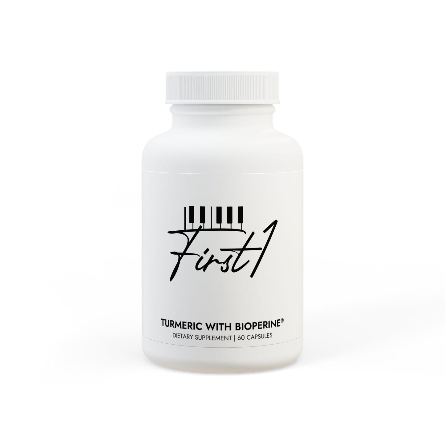 First1 Turmeric with BioPerine® (Black Pepper Fruit Extract) Supplement (60 Capsules)
