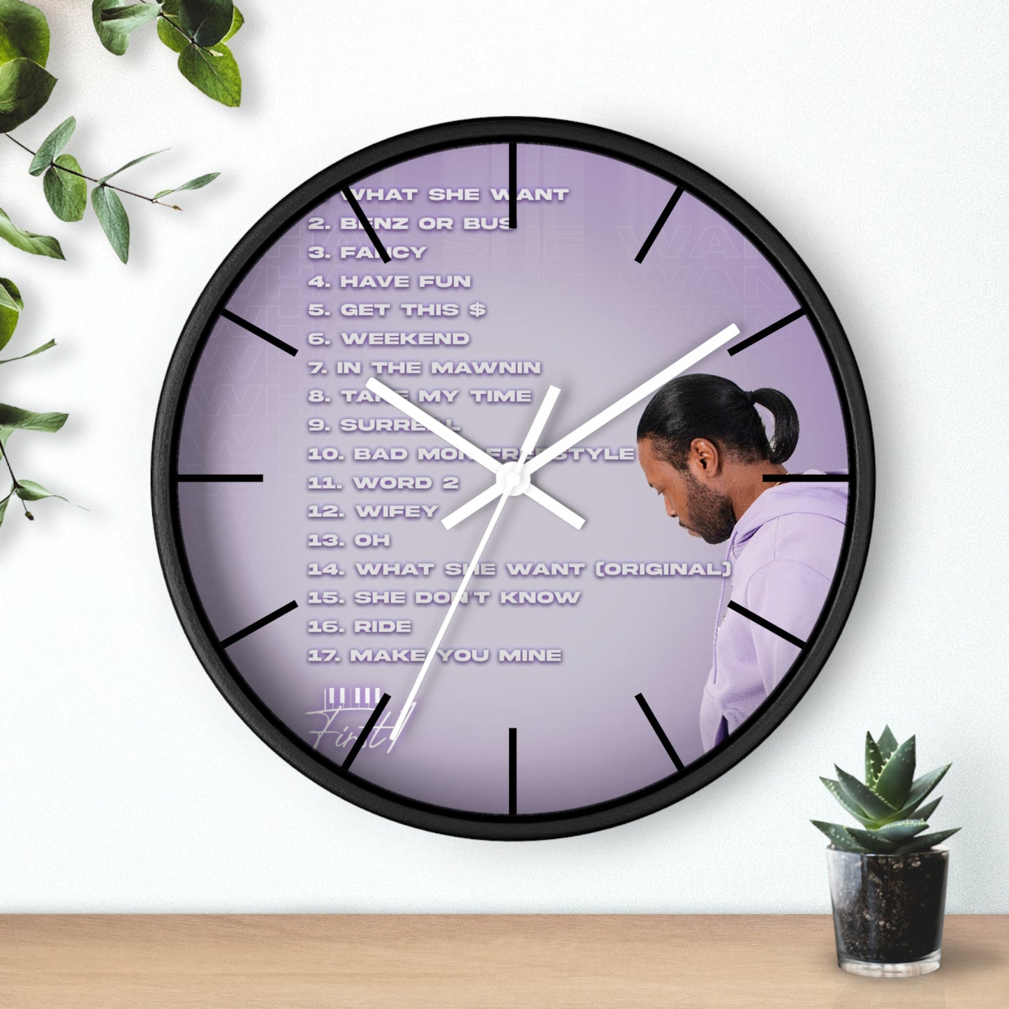 "What She Want" Clock