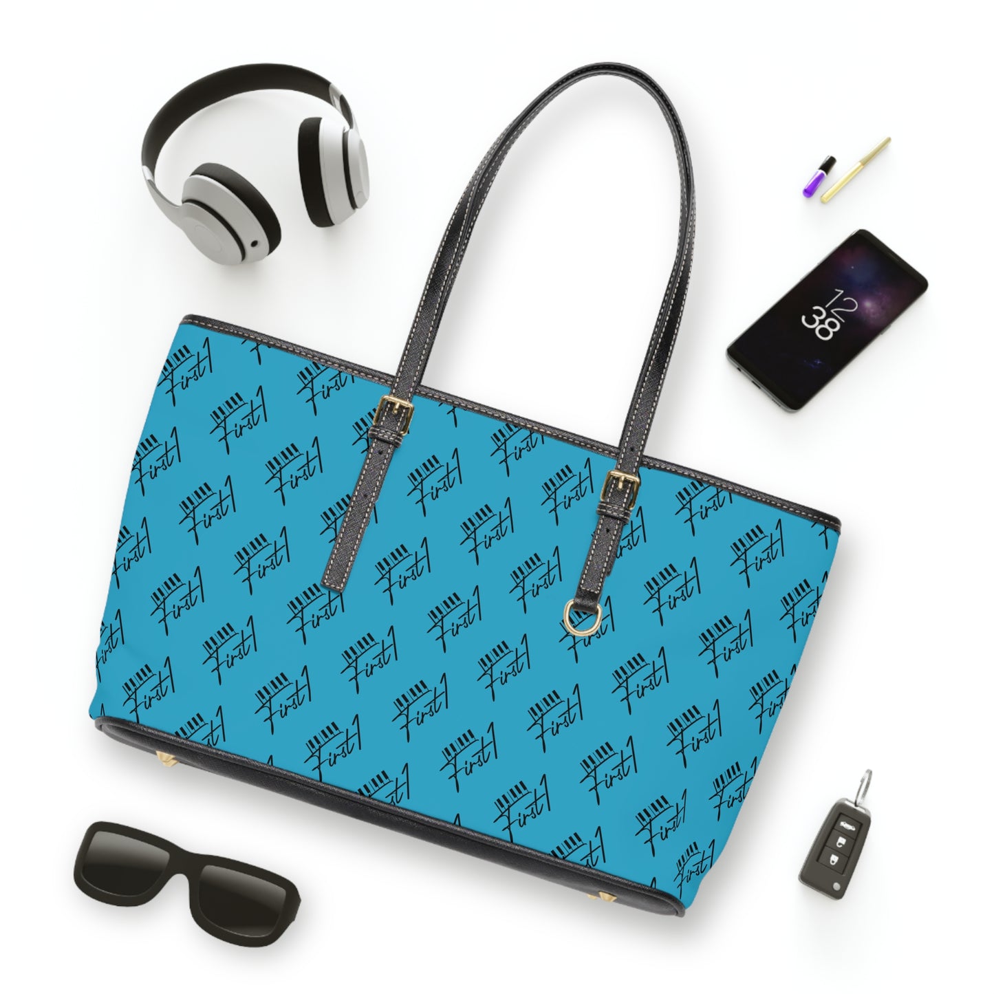 First1 Leather Shoulder Bag (Turquoise)