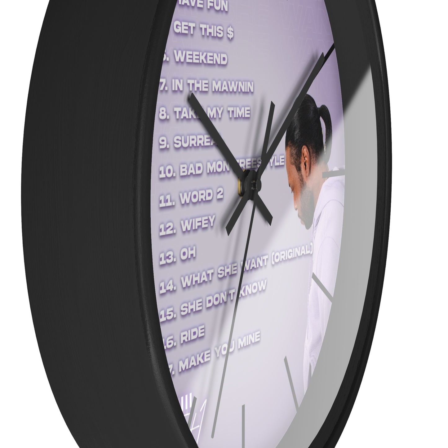 "What She Want" Clock