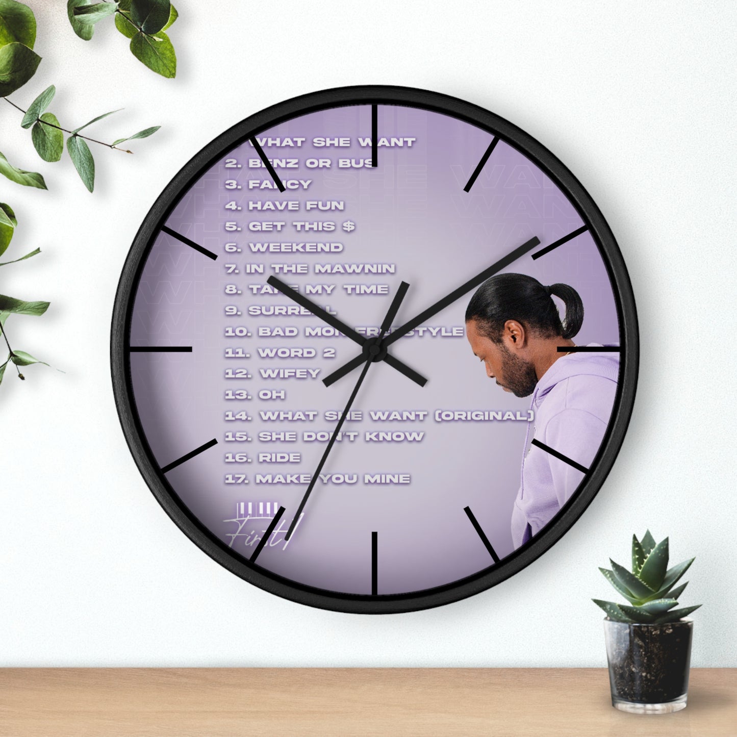 "What She Want" Clock