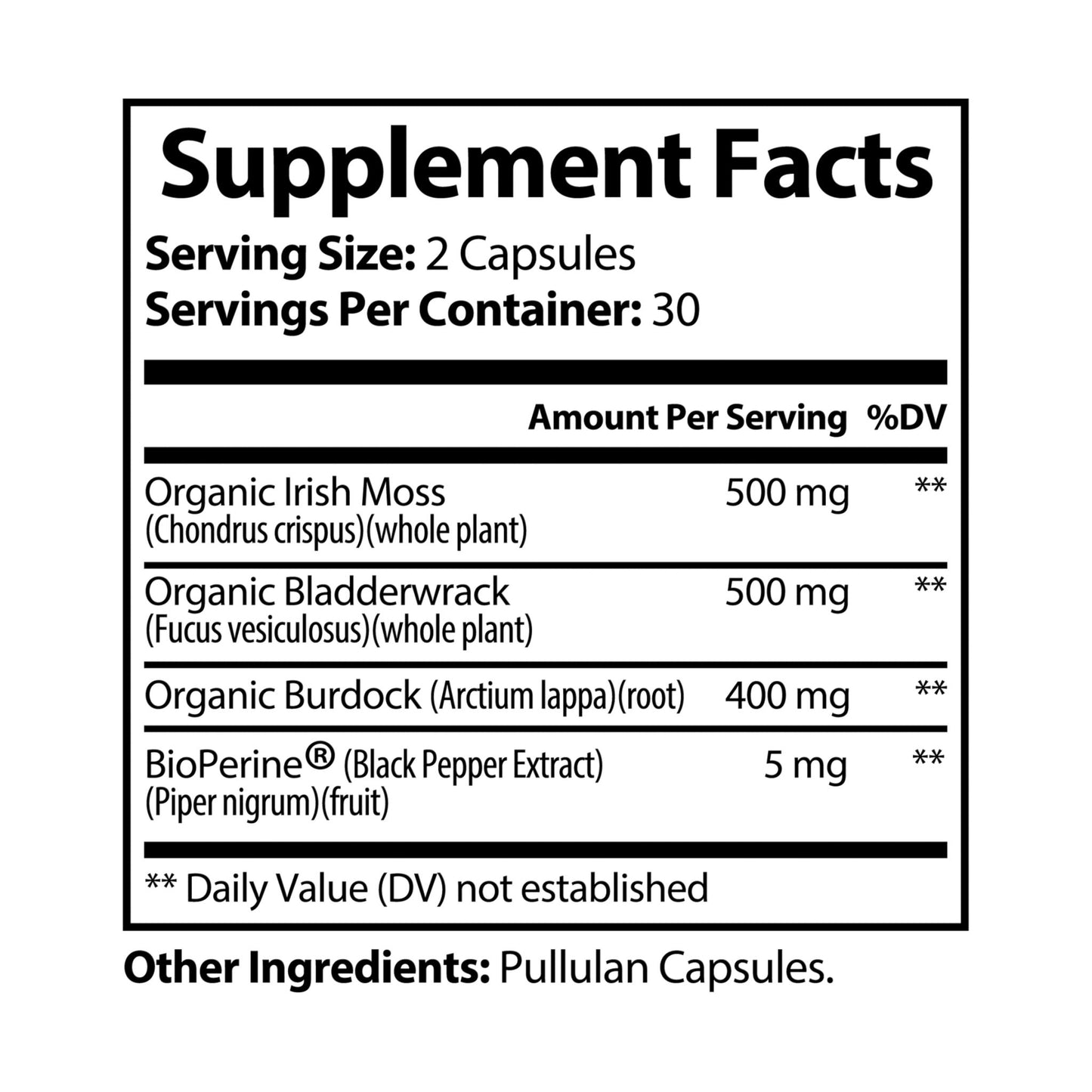 "In the Mawnin" Sea Moss Supplement (60 Capsules)