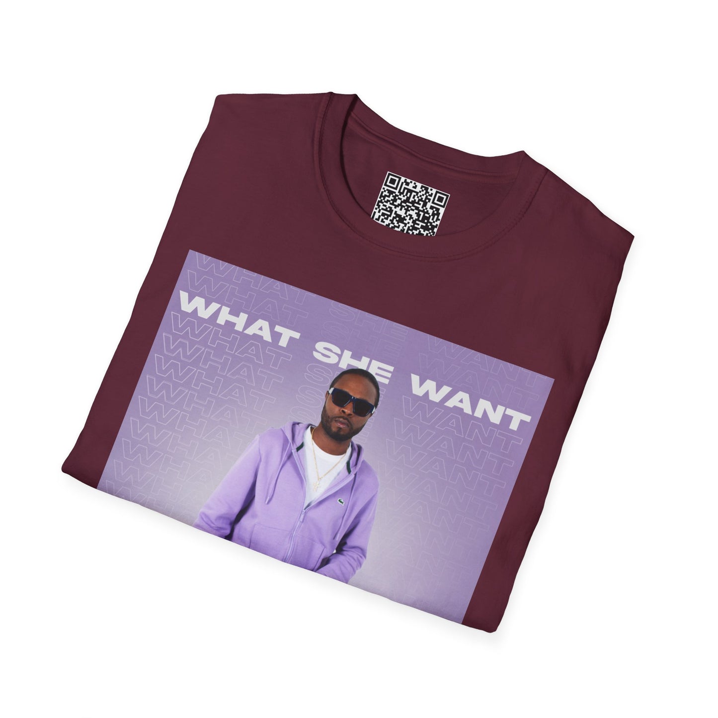 'What She Want' with QR code