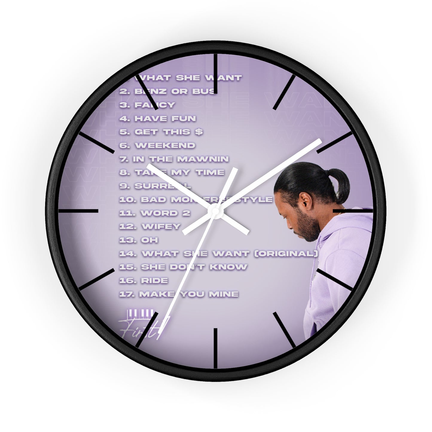 "What She Want" Clock